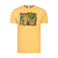 Vintage Mustard hello summer pineapple Vintage Tee - BarkalooDesign