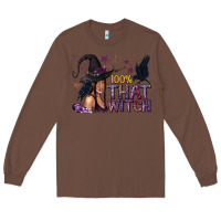 Chestnut 100% That Witch Black Afro Witch Long Sleeve Tee - texasbilliewilder