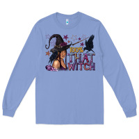 Colony Blue 100% That Witch Black Afro Witch Long Sleeve Tee - texasbilliewilder