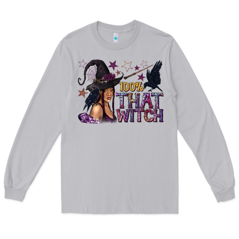 100% That Witch Black Afro Witch Long Sleeve Tee by texasbilliewilder | Teevron