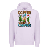Lilac Coffee And Camping Frappe Premium Hoodie - FaDigitalArtStudio
