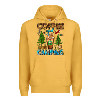 Mustard Coffee And Camping Frappe Premium Hoodie - FaDigitalArtStudio