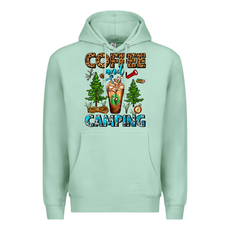 Coffee And Camping Frappe Premium Hoodie by FaDigitalArtStudio | Teevron
