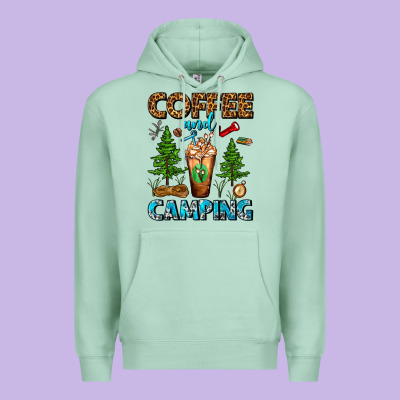Coffee And Camping Frappe Premium Hoodie Designed By Fadigitalartstudio