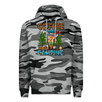 Slate Camo Coffee And Camping Frappe Premium Hoodie - FaDigitalArtStudio