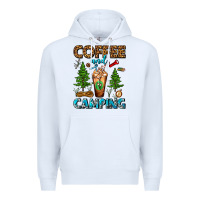White Coffee And Camping Frappe Premium Hoodie - FaDigitalArtStudio
