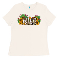 Bone Cactus Cowhide Sunflower Mama and Mini Set Ladies Tee - Jasminsmagicworld