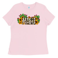 Bubblegum Pink Cactus Cowhide Sunflower Mama and Mini Set Ladies Tee - Jasminsmagicworld