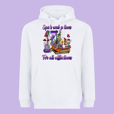 Spells And Potions For All Afflictions Heavyweight Hoodie Designed By Bundleandbundleshop