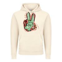 Vintage Artic Green Glitter Floral Peace Sign Vintage Hoodie - Jasminsmagicworld