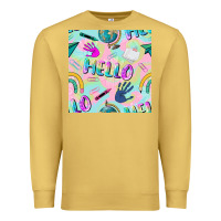 Antique Gold hello kindergarten seamless pattern Premium Sweatshirt - BundleAndBundleShop