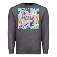 Charcoal Heather hello kindergarten seamless pattern Premium Sweatshirt - BundleAndBundleShop
