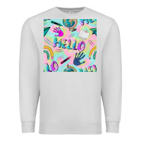 Dove Grey hello kindergarten seamless pattern Premium Sweatshirt - BundleAndBundleShop
