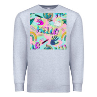 Heather Grey hello kindergarten seamless pattern Premium Sweatshirt - BundleAndBundleShop