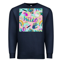 Navy hello kindergarten seamless pattern Premium Sweatshirt - BundleAndBundleShop