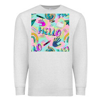 Oatmeal Heather hello kindergarten seamless pattern Premium Sweatshirt - BundleAndBundleShop