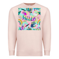 Pale Pink hello kindergarten seamless pattern Premium Sweatshirt - BundleAndBundleShop