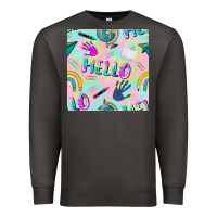 Smoke hello kindergarten seamless pattern Premium Sweatshirt - BundleAndBundleShop