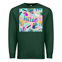 Sports Green hello kindergarten seamless pattern Premium Sweatshirt - BundleAndBundleShop