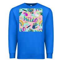 True Royal hello kindergarten seamless pattern Premium Sweatshirt - BundleAndBundleShop