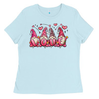 Baby Blue love gnomes valentine's day Ladies Tee - MaliasSmallBusiness