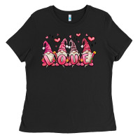 Black love gnomes valentine's day Ladies Tee - MaliasSmallBusiness