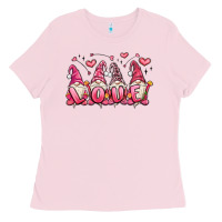 Bubblegum Pink love gnomes valentine's day Ladies Tee - MaliasSmallBusiness