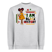 Heather Grey i am black history black girl peekaboo juneteenth Heavyweight Sweatshirt - CowGirlArtShop