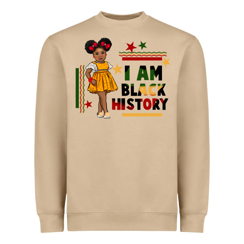 I Am Black History Black Girl Peekaboo Juneteenth Heavyweight Sweatshirt by CowGirlArtShop | Teevron