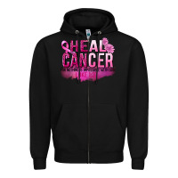 Black Heal Cancer for nothing is impossible Zipper Hoodie - FaDigitalArtStudio