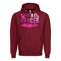 Burgundy Heal Cancer for nothing is impossible Zipper Hoodie - FaDigitalArtStudio