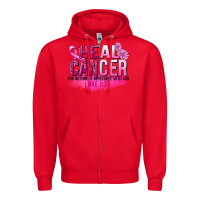 Red Heal Cancer for nothing is impossible Zipper Hoodie - FaDigitalArtStudio