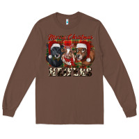 Chestnut Merry Christmas Heifers Long Sleeve Tee - RanaPortraitStore