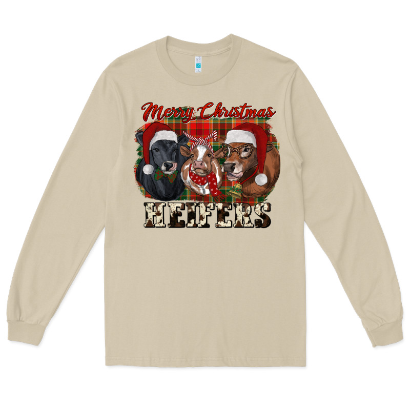 Merry Christmas Heifers Long Sleeve Tee by RanaPortraitStore | Teevron