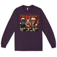 Plum Merry Christmas Heifers Long Sleeve Tee - RanaPortraitStore