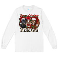White Merry Christmas Heifers Long Sleeve Tee - RanaPortraitStore