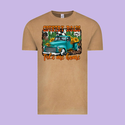 Country Roads Take Me Home Old Western Truck Vintage Tee Designed By Jasminsmagicworld