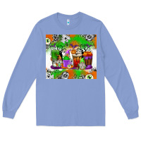 Colony Blue Halloween Coffee Cups Long Sleeve Tee - texasbilliewilder