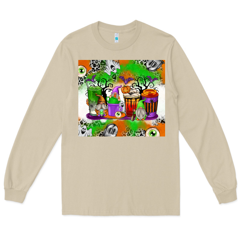 Halloween Coffee Cups Long Sleeve Tee by texasbilliewilder | Teevron