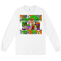 White Halloween Coffee Cups Long Sleeve Tee - texasbilliewilder