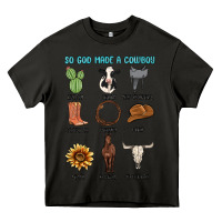 Asphalt so god made a cowboy Heavy Core Tee - MaliasSmallBusiness