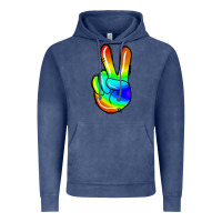 Vintage Denim rainbow peace sign Vintage Hoodie - Jasminsmagicworld