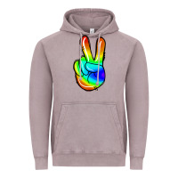 Rainbow Peace Sign Vintage Hoodie | Teevron
