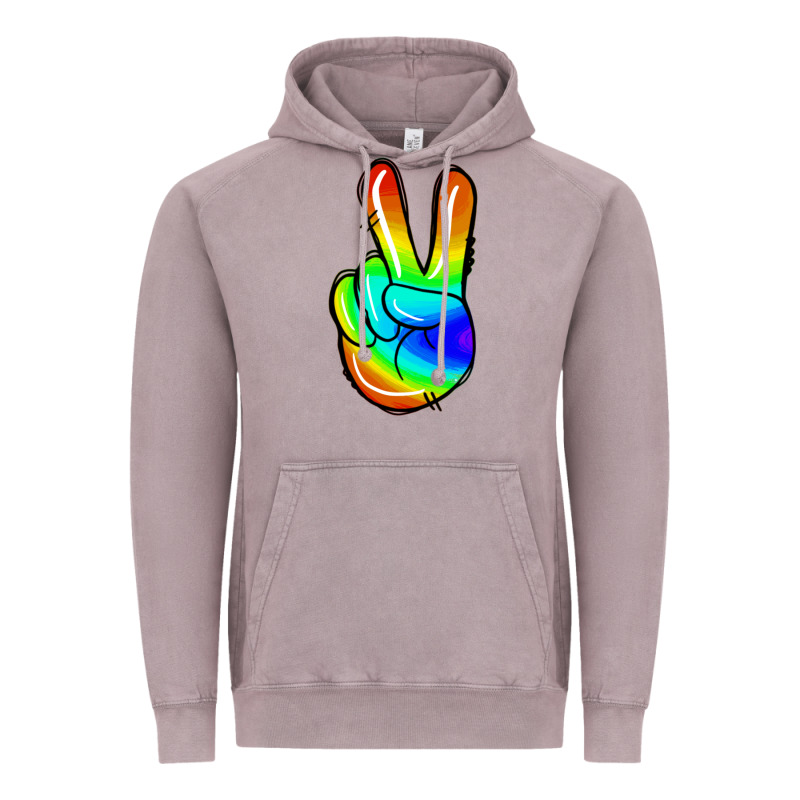 Rainbow Peace Sign Vintage Hoodie by Jasminsmagicworld | Teevron