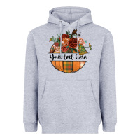 Heather Grey preview customize floral pumpkin Heavyweight Hoodie - BundleAndBundleShop