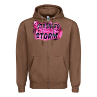 Chestnut Stronger than the storm Zipper Hoodie - FaDigitalArtStudio