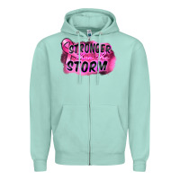 Seafoam Stronger than the storm Zipper Hoodie - FaDigitalArtStudio