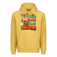 Antique Gold Half Coffee Half Teacher Premium Hoodie - FaDigitalArtStudio