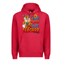 Cardinal Half Coffee Half Teacher Premium Hoodie - FaDigitalArtStudio
