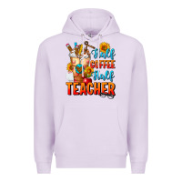 Lilac Half Coffee Half Teacher Premium Hoodie - FaDigitalArtStudio